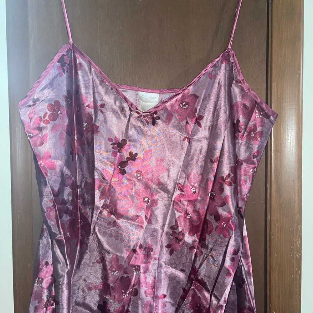 Vintage Secret Treasures Floral Pink Slip Dress